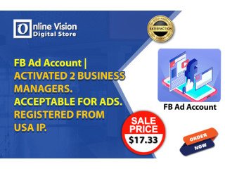 FB Accounts | Activated 2 Business Managers, acceptable for ads.