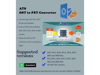 Effortlessly Export OST Files to Outlook 2021, 2019, 2016 with ATS OST to PST Converter
