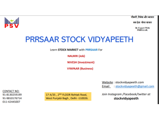 Stock Vidyapeeth: Success with an Option Trading Course in Delhi