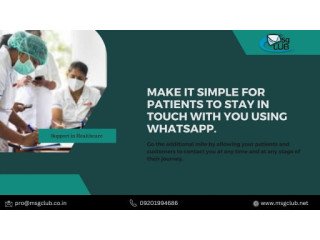 Communicate with patients by Verified WhatsApp