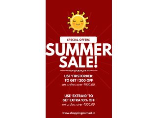 200 OFF On First Order | Shopping Nomad | Summer SALE