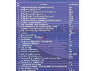 Engineer Courses Engine Room Resource Management Catering courses TANKER COURSE delhi