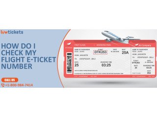 How do I check my flight e-ticket number?