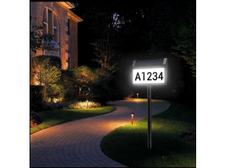 Solar House Number Sign
