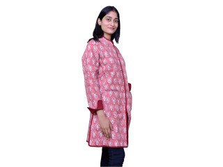 Quilted Block Print Jacket