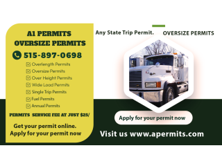 Oversize permits and Overweight Permits with IOWA A1 Trucking Company